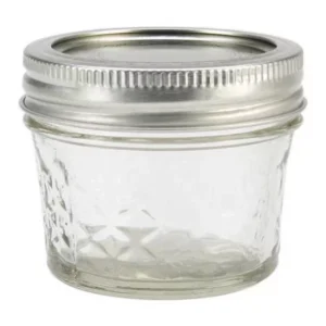 Kerr-Quilted-Crystal-Mason-Jar-With-Lid-Band-Regular-Mouth-4-Ounces